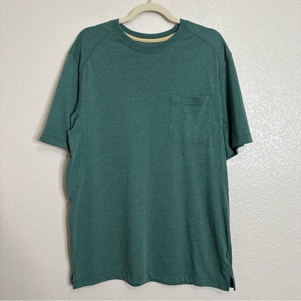Duluth Trading Men's Green Crewneck Pocket Short Sleeves Tee, Sz Medium